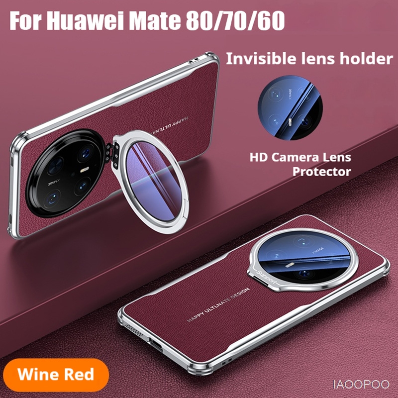 Huawei Mate 60 - Leather Back Electroplated Soft TPU Case