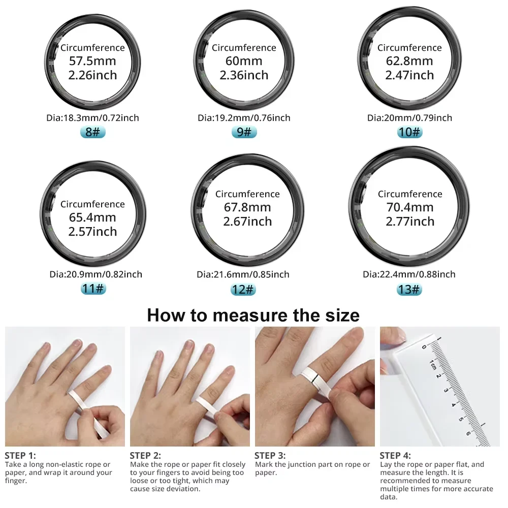 R09 Smart Ring Men Women with  - Temperature Ring Skin recension och pris