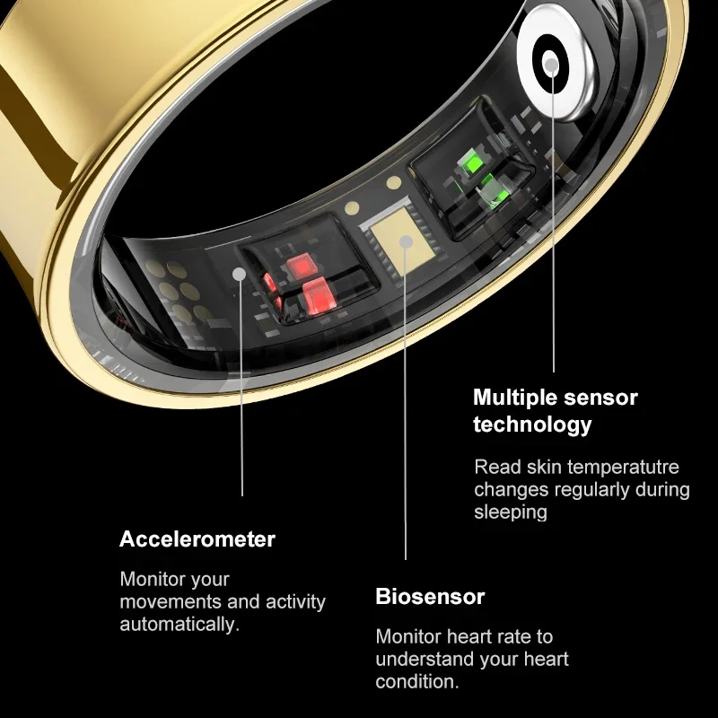 R09 Smart Ring Men Women with  - Temperature Ring Skin recension och pris