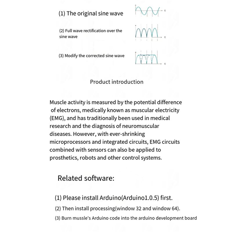 T24C 5X Muscle Electrical Sens - Muscle Sensor Emg recension och pris