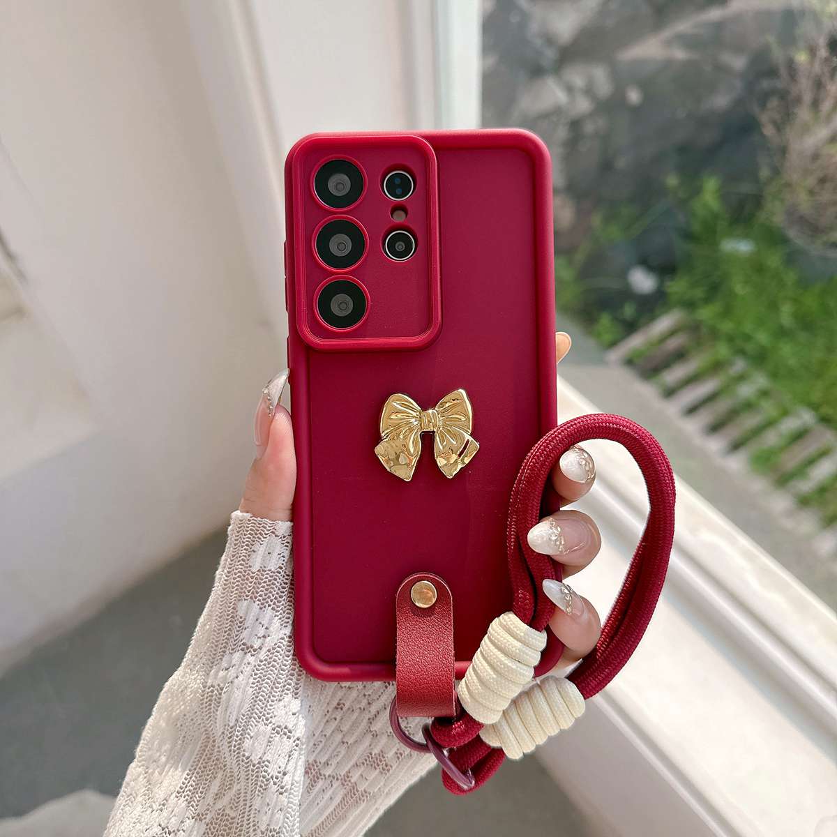 3D Gold Bow Strap Phone Case F - Realme Note 50 recension och pris